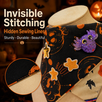Bandana Halloween pour chien, imprimé crâne et toile d'araignée, cache-salive réglable pour chiot et chat, vente en gros usine