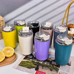 Vente en gros d'usine - Tasse à café isotherme à couvercle coulissant magnétique, double paroi en acier inoxydable 304, anti-fuite, logo personnalisé, best-seller en Europe et en Amérique - Product Image 6