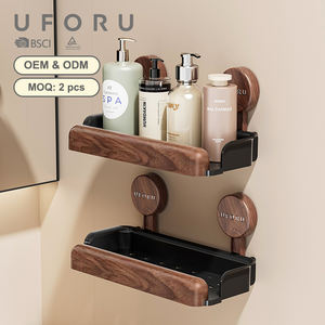 UFORU Rangement <span class=keywords><strong>Mural</strong></span> Ventosa Organizador de pared Estante de inodoro Organizador Estante de plástico Organizador de almacenamiento de baño - Product Image 1