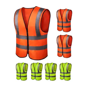 Vente en gros veste de sécurité orange gilet haute visibilité