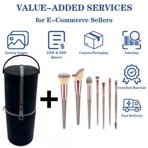 Portable Silicone <b>Makeup</b> Brush Storage Holder & Bag Soft Waterproof Durable Double Cup Organizer for <b>Vanity</b> Travel Office Use - Product Image 4