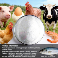 Bétaïne HCl en poudre de qualité alimentaire 96%~98% pour vaches laitières, favorise une croissance et une nutrition saines, réduit le taux de diarrhée