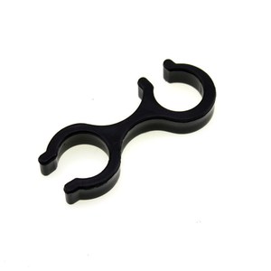 Hebilla portátil en forma de ocho para bastones de senderismo, clip conector de plástico negro de 6 cm, accesorio para exteriores, pieza para bastón de caminar - Product Image 1