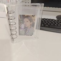 Mini album photo coloré en PVC à feuilles mobiles, carnet de notes, classeur transparent à 6 trous, pochette pour cartes