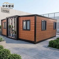 Maison conteneur extensible 20/40 pieds, modules d'habitation autonomes, véranda préfabriquée, maisonnette pour invités avec cuisine et salle de bain CE