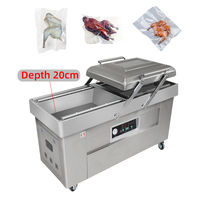 Machine d'emballage sous vide à Double chambre horizontale, Machine de scellage de thé de Snacks pour le Grain de beurre de viande