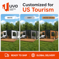 Maison extensible de luxe UVO 20FT : Maison en kit à montage rapide en 15 minutes |   Maison pliable certifiée CE, IBC et AS/NZS