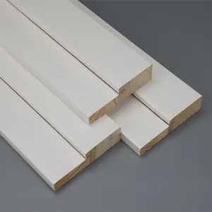 Good Quality White Primed Decorative Wood Moulding Trim Moulding Frame Wood Door Frame Supplier