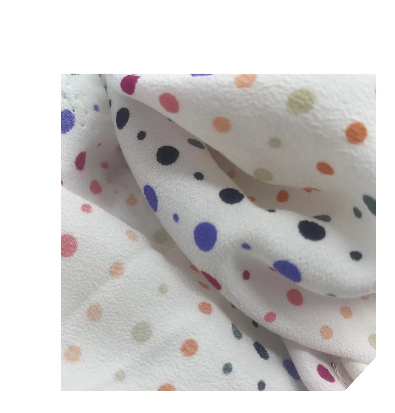 Sifon Katun Warna-warni Wanita Hijab Polkadot Sifon Bermotif untuk Syal