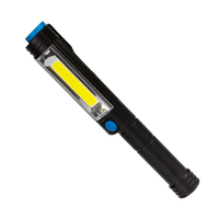 Lampe stylo en aluminium avec piles sèches, alimentation CC, LED COB 3W, angle de faisceau 120°, lumière du jour 6000K, intensité réglable, aimant puissant au bas