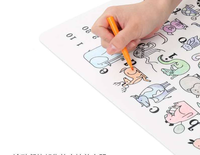 Tapis de table pour bébé en silicone écologique classique 40x30cm Non toxique Résistant à la chaleur pour les enfants Peinture Coloration Dessin
