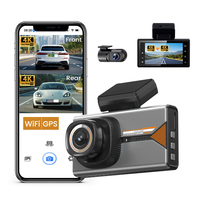 Caméra embarquée 4K double objectif avec écran IPS 3 pouces, Wi-Fi et moniteur de stationnement