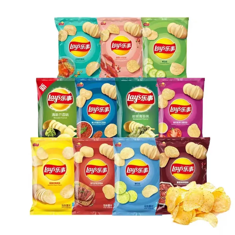 Vente en gros de chips de pommes de terre nappes 70g de collations exotiques variété de saveurs chips de pommes de terre délicieuses aux légumes chips exotiques