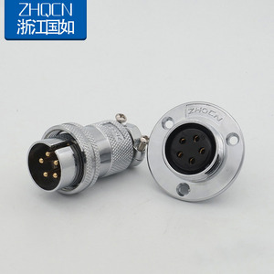DF25-5 Circular Connector 5P Male Plug Silver Shell Pure Copper Contacts Aviation Grade - Product Image 2