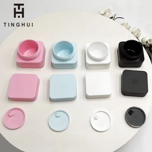 Pots cosmétiques carrés en PP colorés de 5g, 10g, 20g, 30g, 50g, vente en gros, pots en plastique à double paroi pour crème pour les mains et gommage - Product Image 2