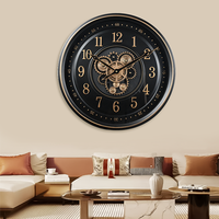 Horloge murale décorative 2026, cadran mécanique à engrenages, horloge de luxe pour salon, décoration intérieure