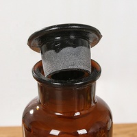 Flacon compte-gouttes en verre ambré foncé à col large, réactif liquide, 250 ml