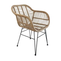 Ensemble de table et de chaises de salle à manger en rotin PE XY pour l'extérieur, structure en bois massif, meubles de patio en osier plastique pour restaurant