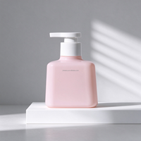 Flacon pompe carré PETG 200ml 300ml pour lotion, shampoing, gel douche, cosmétiques, flacon à pression pour enfants