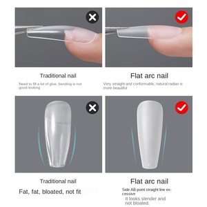 Siêu mỏng tốt con chó móng tay nghệ thuật mảnh dài hình chữ t-<span class=keywords><strong>radian</strong></span> mặc áo giáp không khắc móng tay Mài vá pháp giọt nước dài - Product Image 2