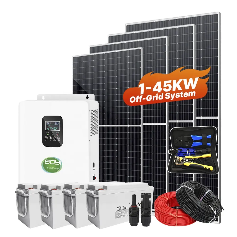 Produsen Cina sistem lengkap 1kw sistem energi surya off grid untuk rumah