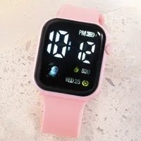 Ensemble de 6 pièces pour enfants, bijoux mignons et décontractés avec perles LED, bracelet, collier, boucles d'oreilles, bague, montre en silicone, ensemble LW01