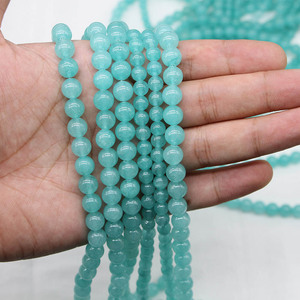 ลูกปัดอะความารีน คาลซีโดนี และอาเกตทรงกลม ขนาด 8 มม. สำหรับทำสร้อยข้อมือ วัสดุทำเครื่องประดับจากหินธรรมชาติ แหล่งผลิตอี้หวู่ - Product Image 3