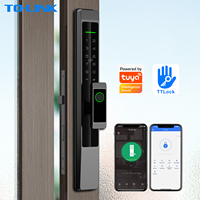 Serrure de porte intelligente numérique Tolink OEM à empreinte digitale pour porte en aluminium