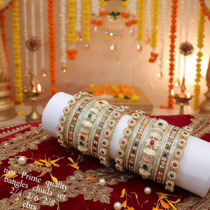 PADMAWATI BANGLES PRIVATE LIMITED Luxury Tungsten Gold Plated High Quality Women's Bangles Set Indian Bridal Wedding Gift - Product Image 3