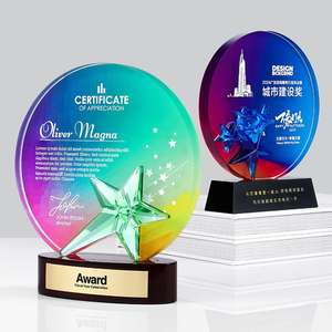 Troféu de Resina Cristal Personalizado de Alta Qualidade com Gravação Comemorativa Criativa e Impressão Digital para Novos Prêmios - Product Image 4