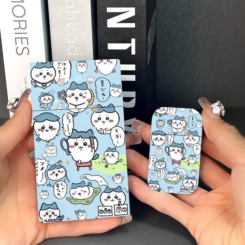 cute cigarette cases Chiikawa Cartoon Cigarette Case with Butane Lighter Set