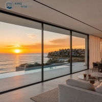 AS2047 Puertas Corredizas Delgadas de Aluminio para Exteriores de Hoteles Modernos, Vidrio Panorámico de Doble Acristalamiento para Exteriores de Villas y Hospitales