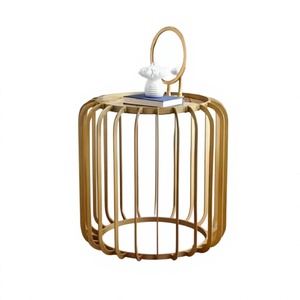 Interior Decoration Traditional Gold Finished Aluminum Corner <b>Table</b> for Living Room Bedroom Sofa by Amson Brass - Product Image 1