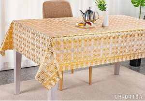 Beautiful Appearance Gold Stamping Rectangle <strong>Plastic</strong> <strong>Table</strong> <strong>Clothes</strong> for Weddings Decorations - Product Image 4