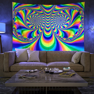 Tapiz Fluorescente Tejido Ecológico Lavable a Máquina con Diseño Psicodélico de Mandala, Artículos de <span class=keywords><strong>Brujería</strong></span>, Luz UV - Product Image 4