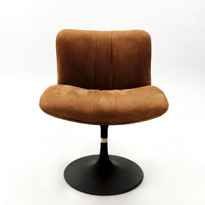 Fauteuil pivotant design moderne en velours écologique, chaise longue inclinable pour chambre, salle à manger, hôtel, balcon, détente - Product Image 4