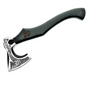 Custom Handmade Vikings Axe Carbon Steel Forged Bearded Axe Head Ash Wood Handle 18 Inches Camping Bushcraft Survival <b>Tool</b> - Product Image 2