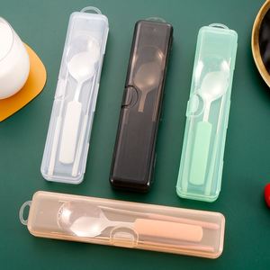Juego de Cubiertos Portátiles de Acero Inoxidable 304 al por Mayor para Estudiantes, Viajeros y Trabajadores de Oficina, 2 Piezas, Cuchara y Palillos - Product Image 3