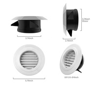 Grille de ventilation à persiennes, grille d'aération ronde en ABS pour salle de bain, bureau, cuisine, ventilation, blanc, carrée, pour centre commercial
