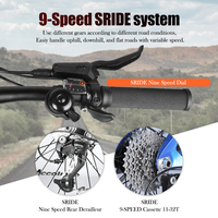 Accolmile-VTT électrique chinois de 27.5 pouces, Bafang, disque central à 9 vitesses, suspension complète, sport, emtb, 48V, 250w