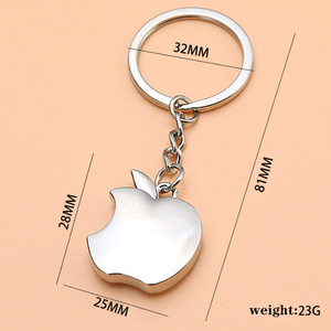 พวงกุญแจของขวัญคริสต์มาสอีฟของขวัญเล็กๆจี้โกลเด้นแอปเปิ้ลรุ่นพวงกุญแจโลหะผลไม้ - Product Image 4