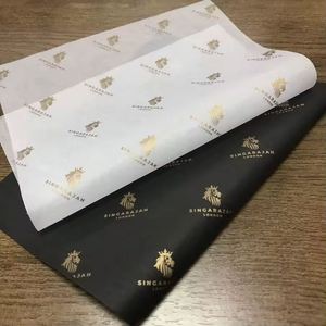 High Quality Coated <b>Waxed</b> Tissue <b>Paper</b> 17gsm Custom Logo Printing Garment Packaging for Clothing Shoes Dress Wrapping Gift - Product Image 4