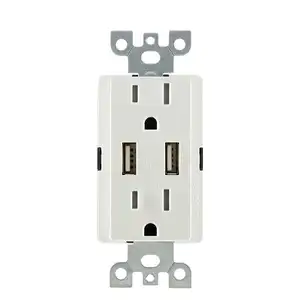 OSWELL USB Wall Outlet 20A 125V Temper Resistant 4.2A Output Type A Duplex Receptacle