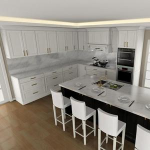Muebles de Cocina Modulares de Madera Maciza Blanca Personalizables con Opción de Comedor, Estilo Europeo Moderno, Muebles Personalizados para Toda la Casa - Product Image 2