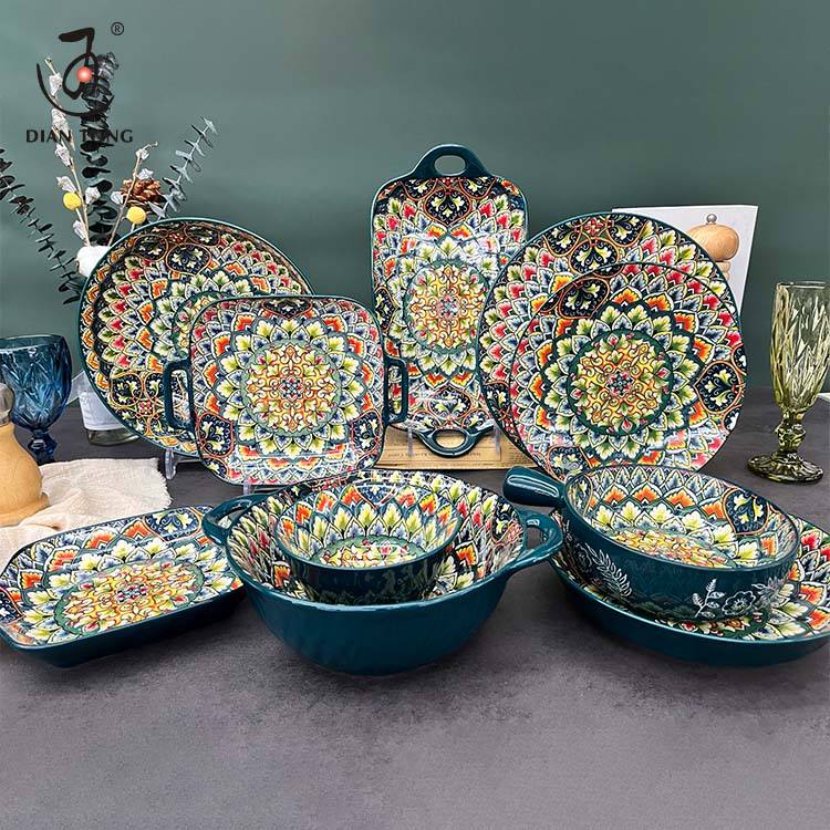 Best Selling Bohemian Crockery Sets Stylish Dinnerware for Home