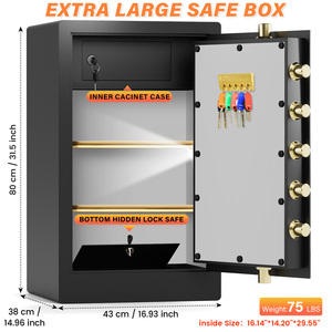 Weichiセキュリティデジタル電子セーフボックススチール家庭用指紋ロック付き家庭用 - Product Image 3