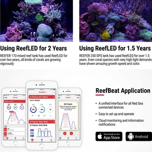 Lampe <span class=keywords><strong>LED</strong></span> pour récif corallien Red Sea ReefLED G2 60W/115W/170W, spectre complet, Wifi, application, dimmable, anti-éblouissement, SPS, LPS, pour <span class=keywords><strong>aquarium</strong></span> d'eau salée. - Product Image 3