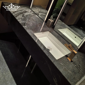 GOLDTOP Black Gold Diamond Quartzite Modern Polished Natural Stone Slab for Kitchen Countertop Villa Apartment Hotel - Product Image 2