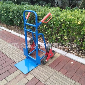 Stair Climbing Cargo <b>Trolley</b> Four Wheel 150kg Load Industrial Use Tool Cart Single Layer <b>Foldable</b> Telescopic - Product Image 4