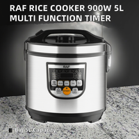 Penanak Nasi Portabel RAF 900W Daya Tinggi Kapasitas Besar 5L Pilihan Memasak Multifungsi Timer 24 Jam Gelas Takar RV